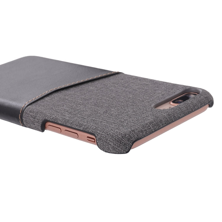 For iPhone 8 Plus / 7 Plus PC + PU Splicing Case with Card Slots
