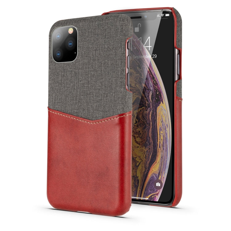 For iPhone 11 Pro PC + PU Splicing Case with Card Slots