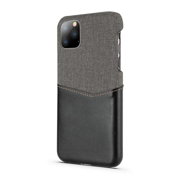 For iPhone 11 Pro Max PC + PU Splicing Case with Card Slots