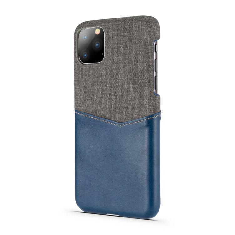 For iPhone 11 Pro Max PC + PU Splicing Case with Card Slots