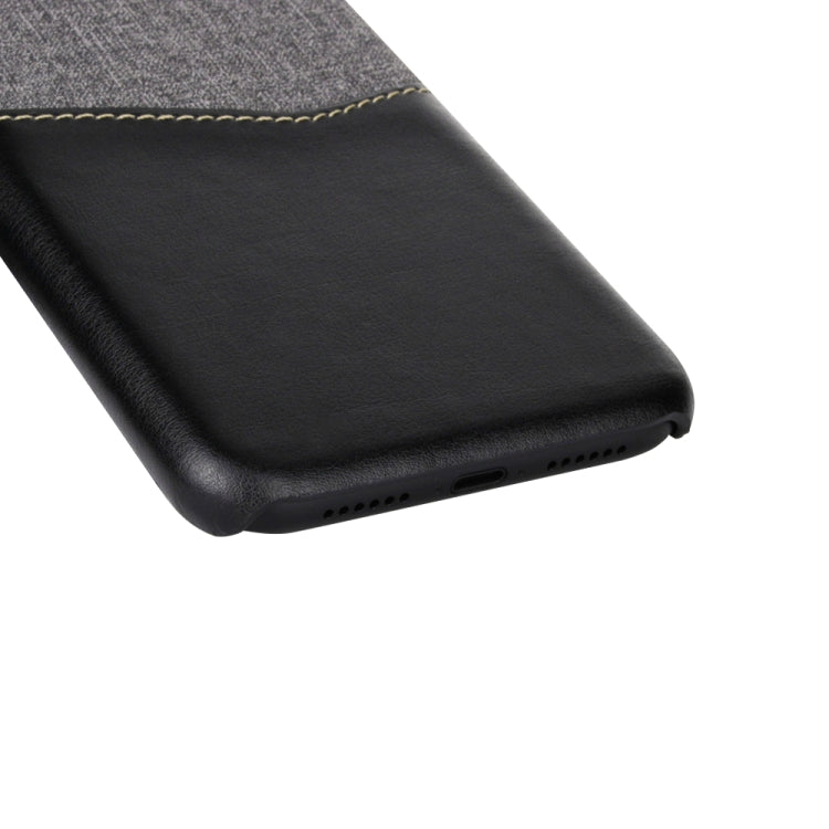 For iPhone XR PC + PU Splicing Case with Card Slots