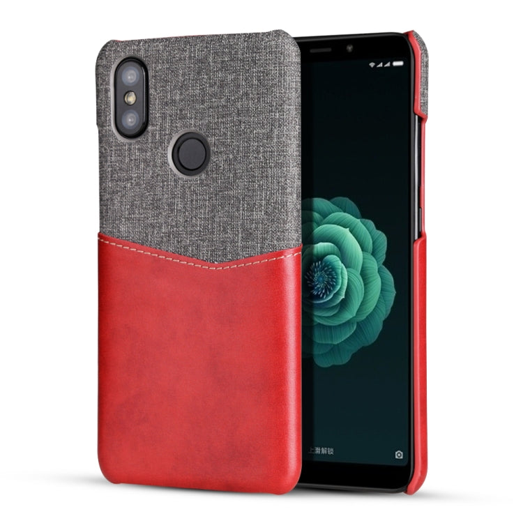 For Xiaomi Mi 6X / Mi A2 PC + PU Splicing Case with Card Slots
