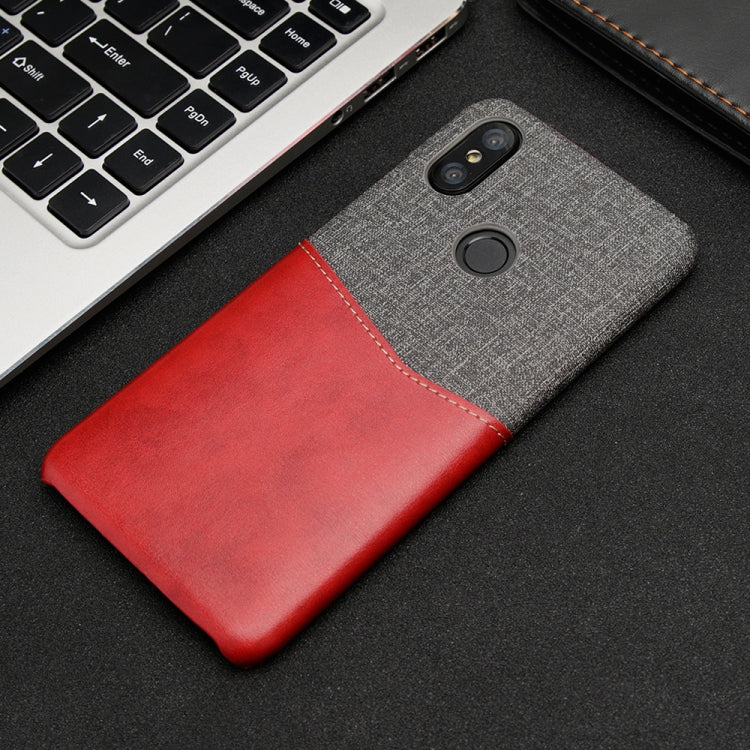 For Xiaomi Mi 6X / Mi A2 PC + PU Splicing Case with Card Slots