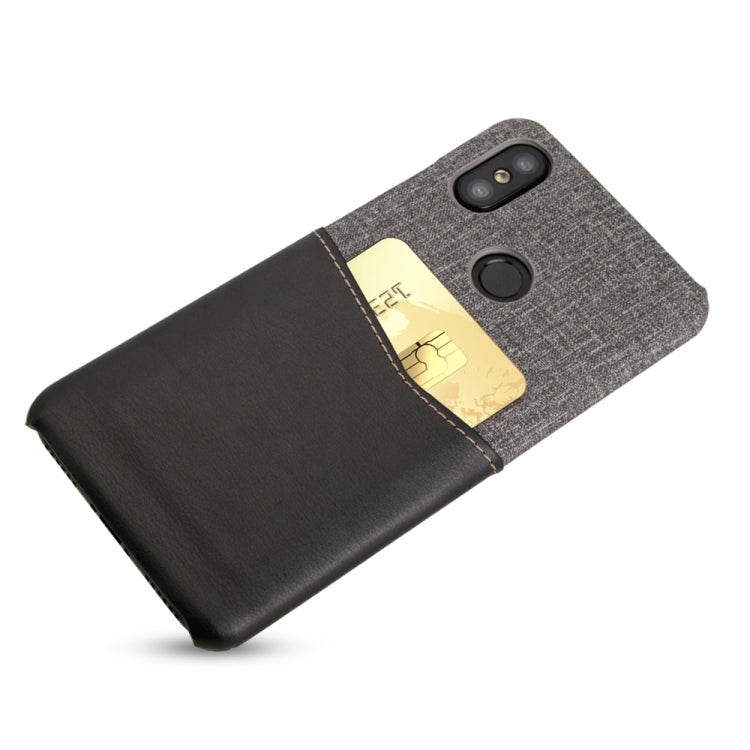 For Xiaomi Mi 6X / Mi A2 PC + PU Splicing Case with Card Slots