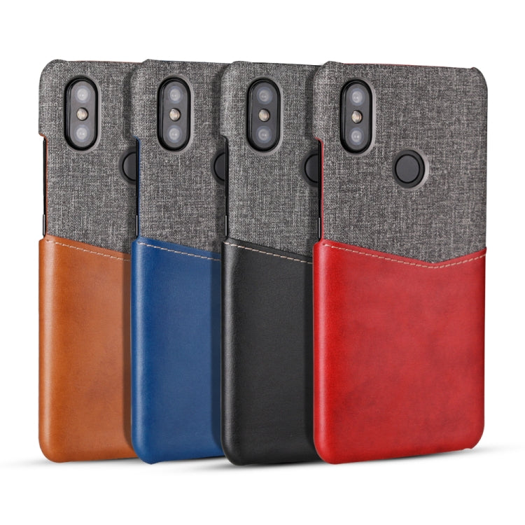 For Xiaomi Mi 6X / Mi A2 PC + PU Splicing Case with Card Slots