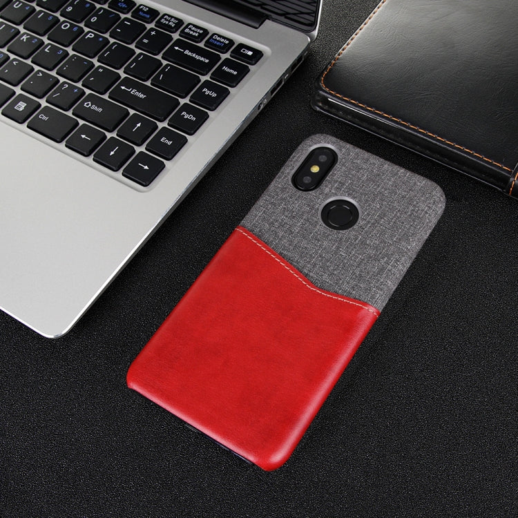 For Xiaomi Mi 8 PC + PU Splicing Case with Card Slots