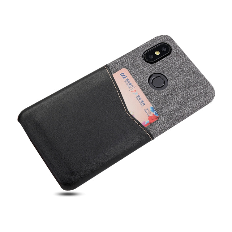 For Xiaomi Mi 8 PC + PU Splicing Case with Card Slots