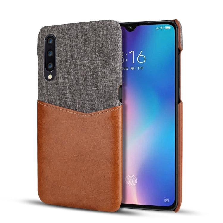 For Xiaomi Mi 9 PC + PU Splicing Case with Card Slots