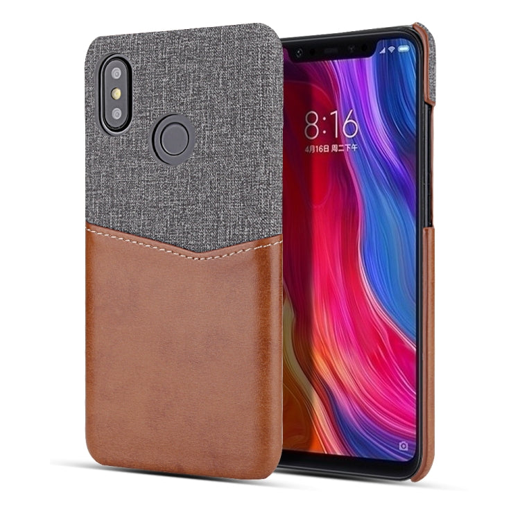 For Xiaomi Mi 8 SE PC + PU Splicing Case with Card Slots