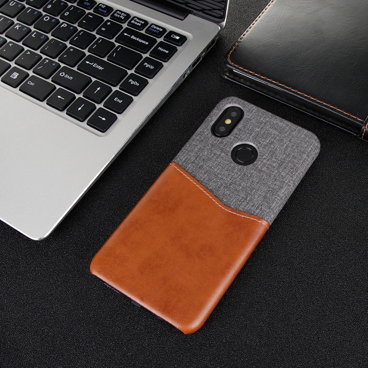 For Xiaomi Mi 8 SE PC + PU Splicing Case with Card Slots