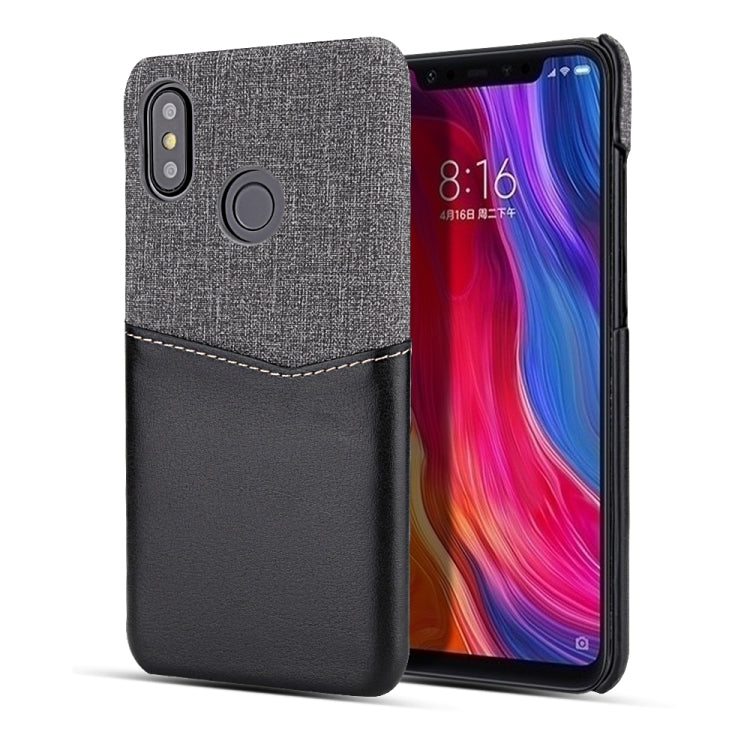 For Xiaomi Mi 8 SE PC + PU Splicing Case with Card Slots