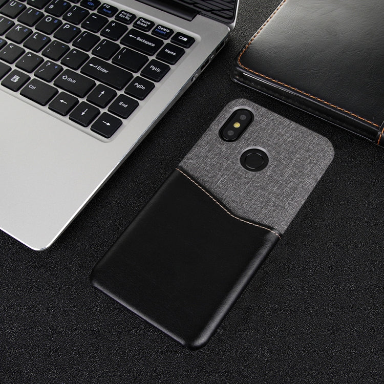 For Xiaomi Mi 8 SE PC + PU Splicing Case with Card Slots