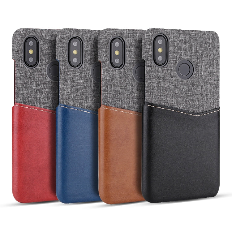 For Xiaomi Mi 8 SE PC + PU Splicing Case with Card Slots