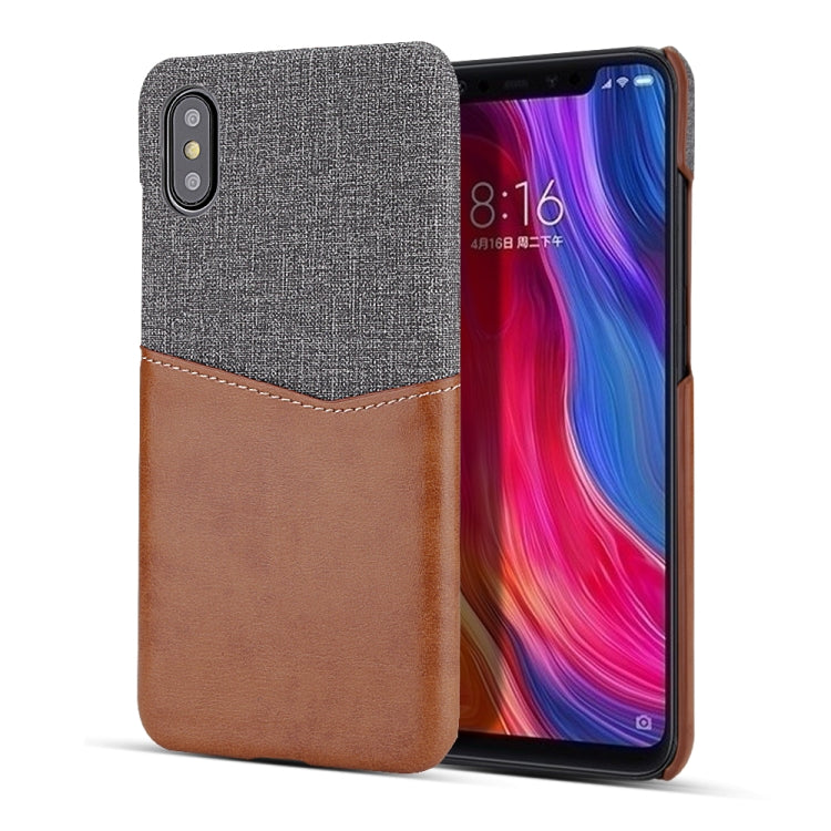 For Xiaomi Mi 8 Explorer/Mi 8 Pro PC + PU Splicing Case with Card Slots