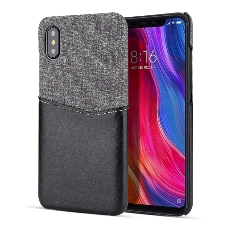 For Xiaomi Mi 8 Explorer/Mi 8 Pro PC + PU Splicing Case with Card Slots