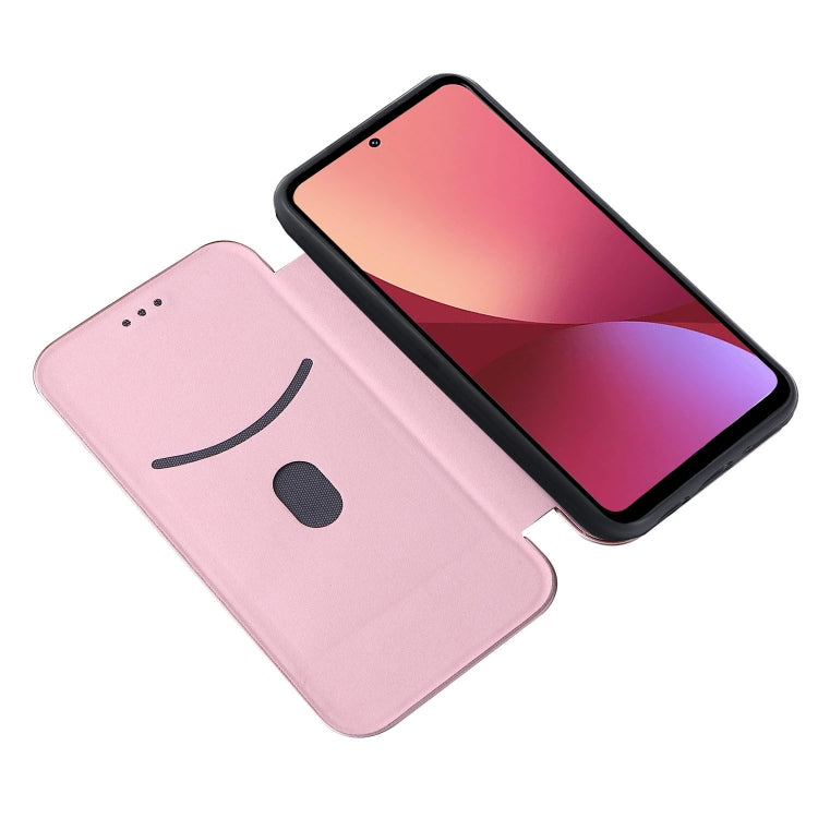 For Xiaomi 12 5G Carbon Fiber Texture Horizontal Flip PU Phone Case