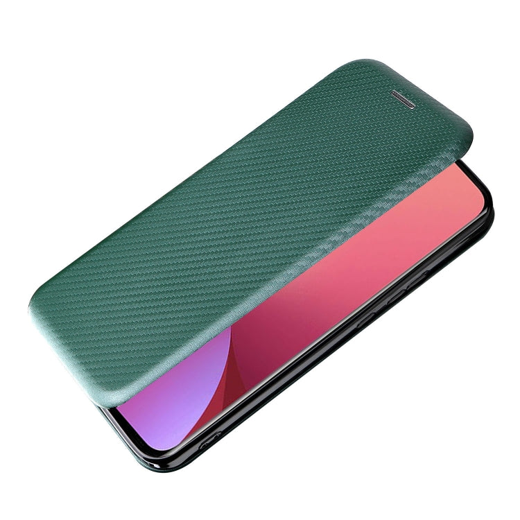For Xiaomi 12 5G Carbon Fiber Texture Horizontal Flip PU Phone Case