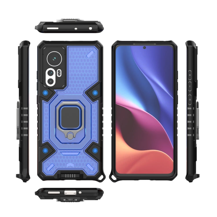 For Xiaomi 12 Space PC+TPU Shockproof Phone Case with Ring Holder