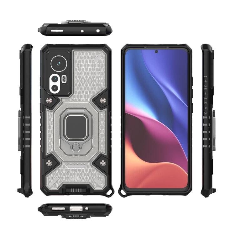 For Xiaomi 12 Space PC+TPU Shockproof Phone Case with Ring Holder