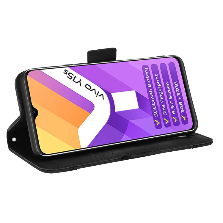 For vivo Y15s 2021 / Y15a Skin Feel Calf Pattern Leather Phone Case