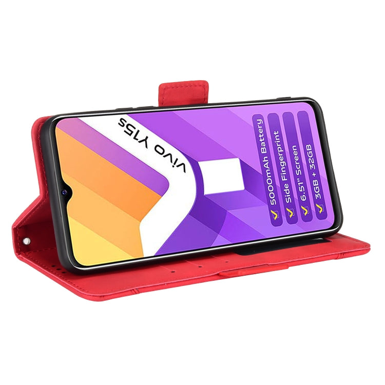 For vivo Y15s 2021 / Y15a Skin Feel Calf Pattern Leather Phone Case