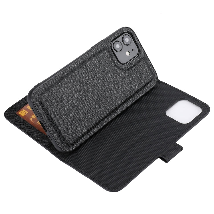 For iPhone 12 mini Cross Texture Detachable Leather Phone Case