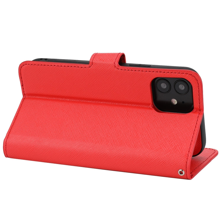 For iPhone 12 mini Cross Texture Detachable Leather Phone Case