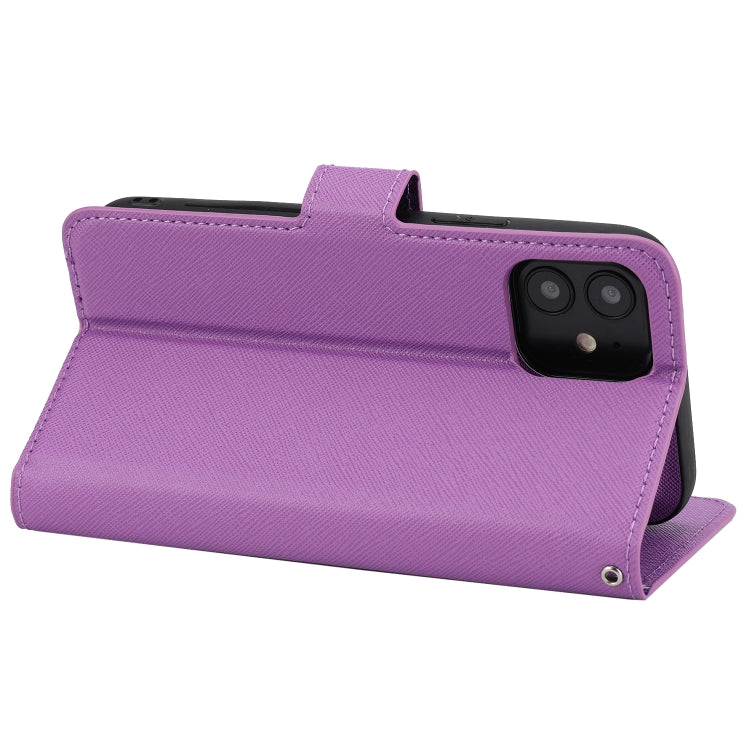 For iPhone 12 mini Cross Texture Detachable Leather Phone Case