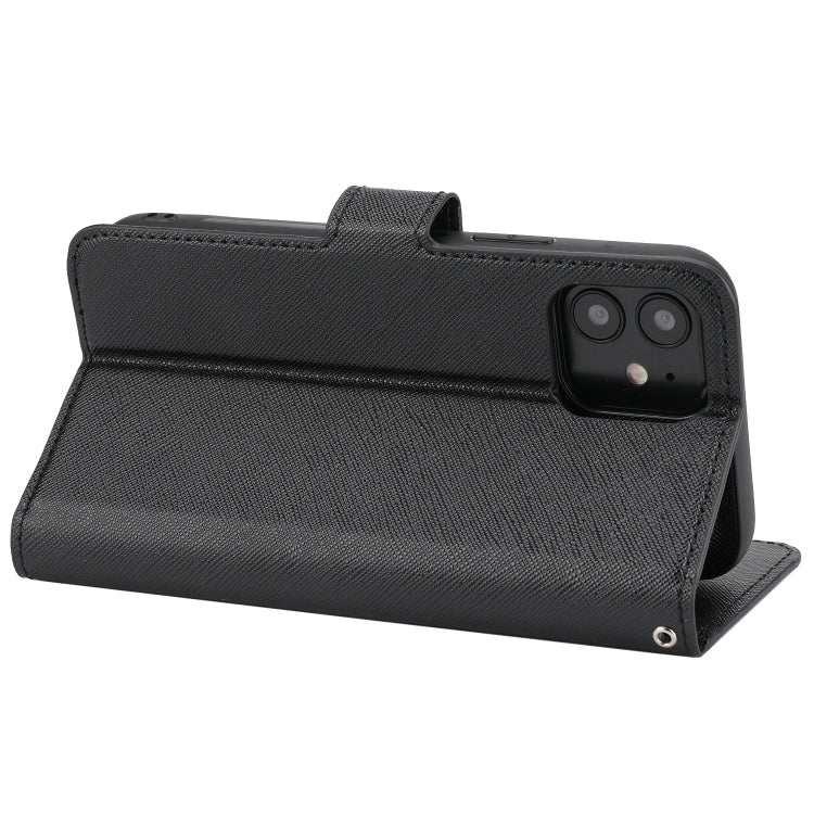 For iPhone 12 / 12 Pro Cross Texture Detachable Leather Phone Case