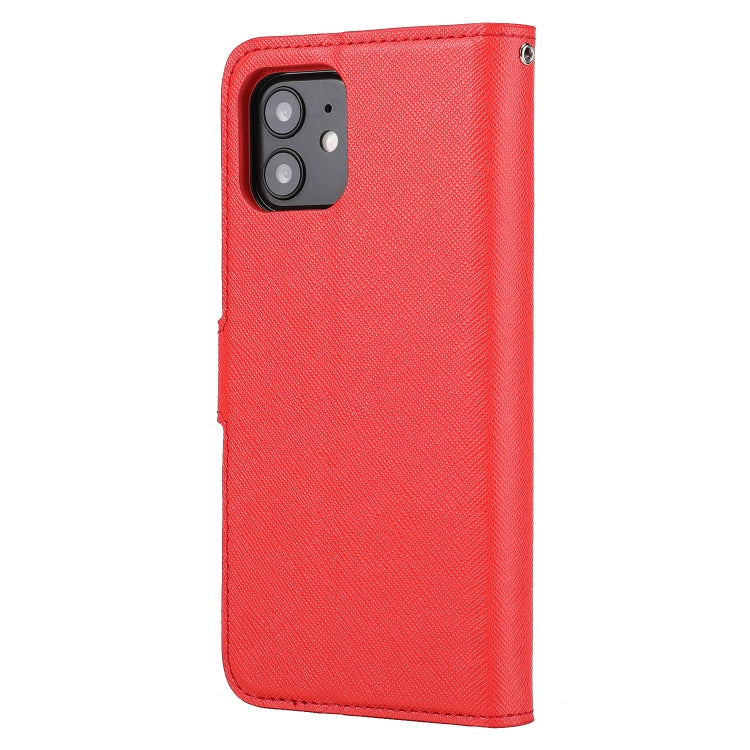 For iPhone 12 / 12 Pro Cross Texture Detachable Leather Phone Case