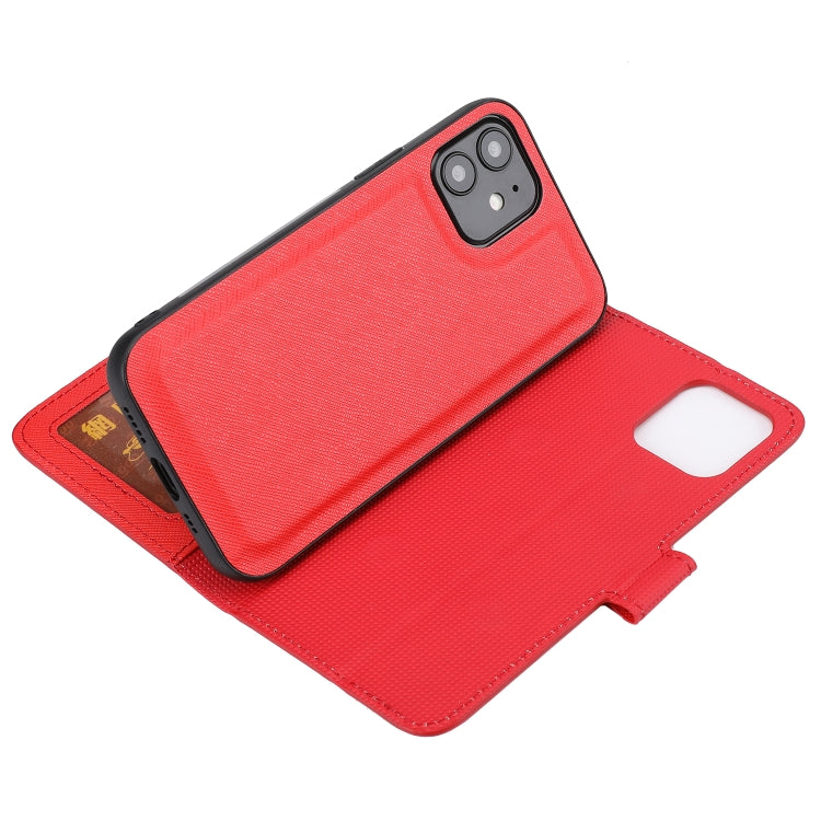 For iPhone 12 / 12 Pro Cross Texture Detachable Leather Phone Case
