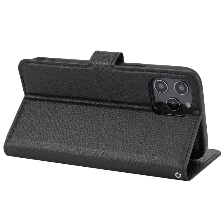 For iPhone 12 Pro Max Cross Texture Detachable Leather Phone Case