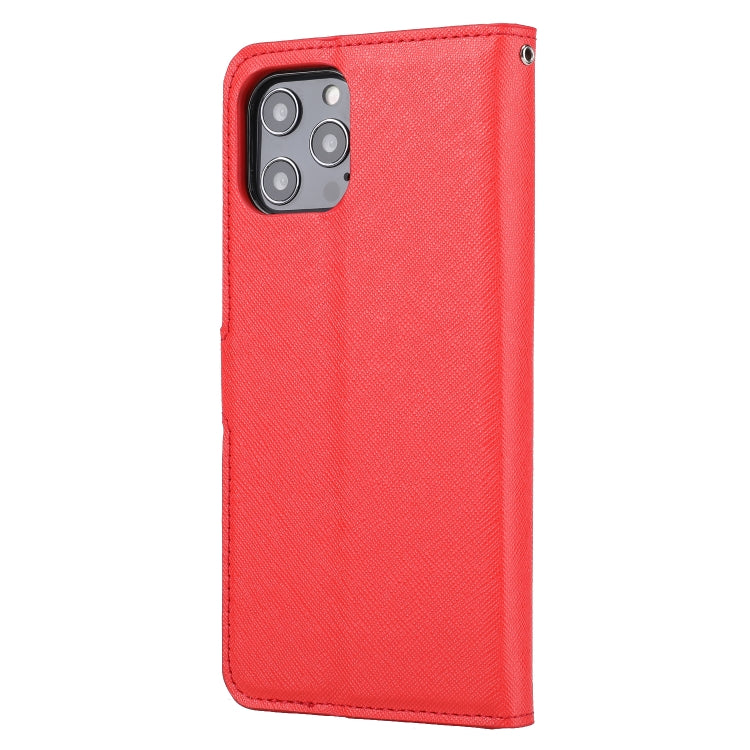 For iPhone 12 Pro Max Cross Texture Detachable Leather Phone Case