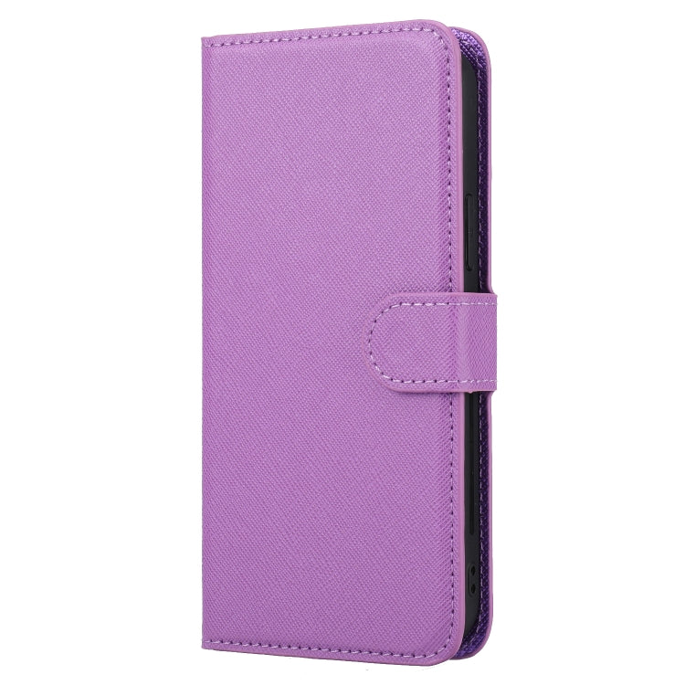 For iPhone 12 Pro Max Cross Texture Detachable Leather Phone Case