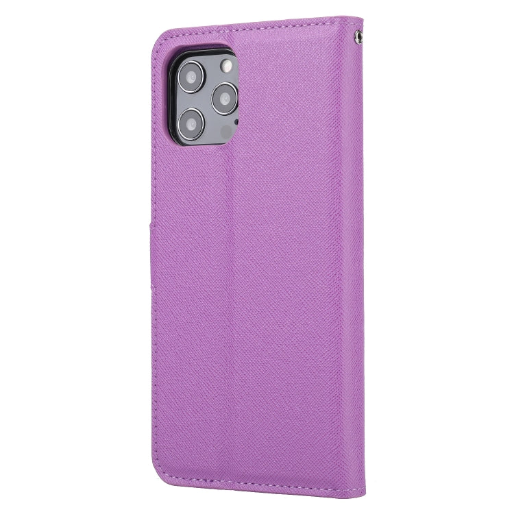 For iPhone 12 Pro Max Cross Texture Detachable Leather Phone Case