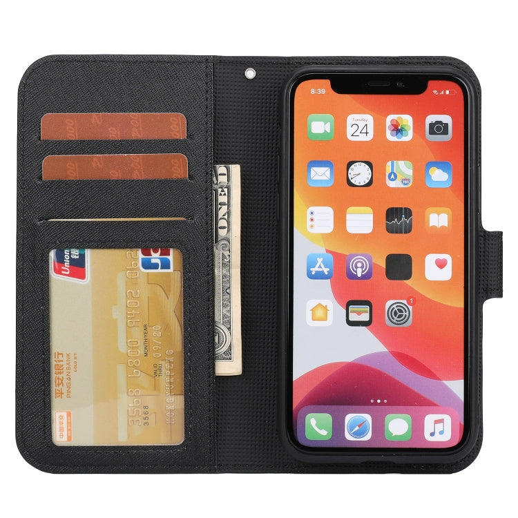 For iPhone 11 Pro Cross Texture Detachable Leather Phone Case