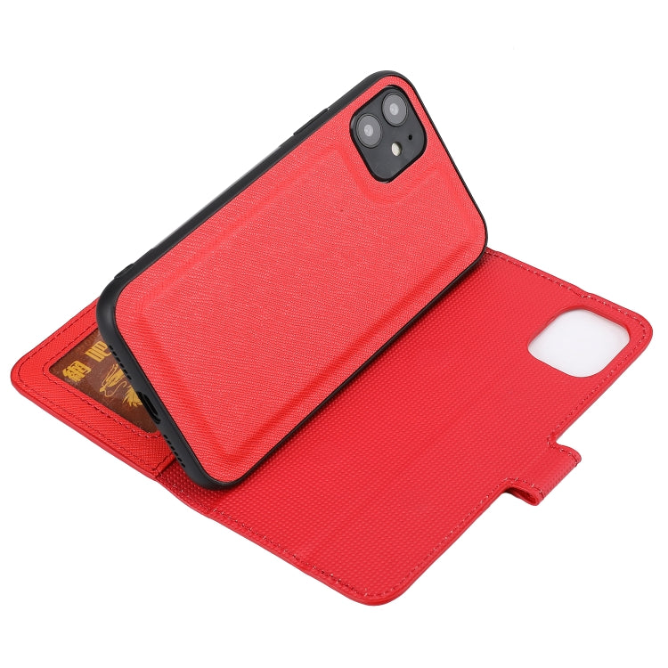 For iPhone 11 Pro Cross Texture Detachable Leather Phone Case