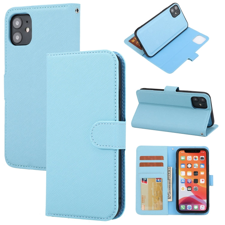 For iPhone 11 Pro Cross Texture Detachable Leather Phone Case
