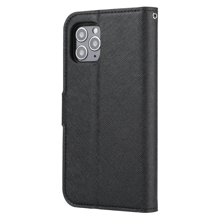 For iPhone 11 Pro Max Cross Texture Detachable Leather Phone Case