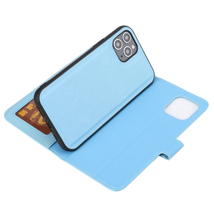 For iPhone 11 Pro Max Cross Texture Detachable Leather Phone Case