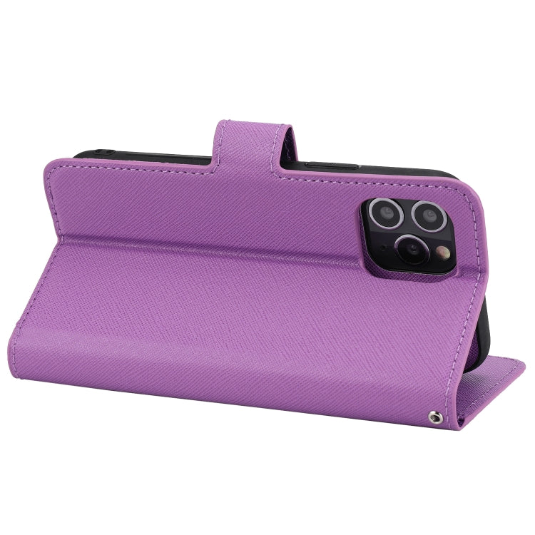 For iPhone 11 Pro Max Cross Texture Detachable Leather Phone Case