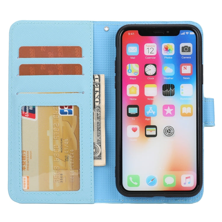 For iPhone X / XS Cross Texture Detachable Leather Phone Case