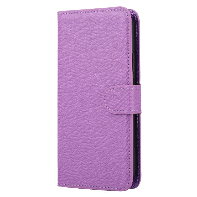 For iPhone X / XS Cross Texture Detachable Leather Phone Case