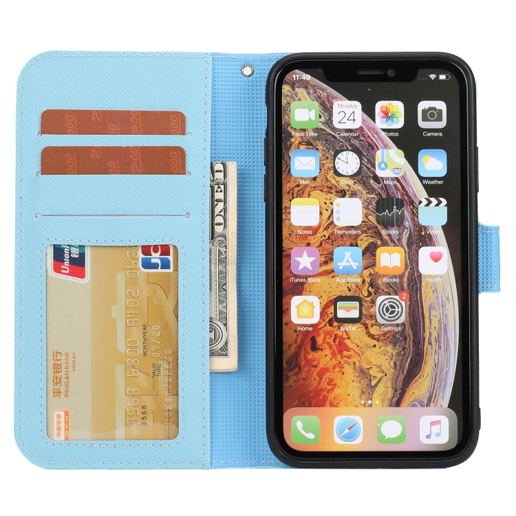 For iPhone XS Max Cross Texture Detachable Leather Phone Case