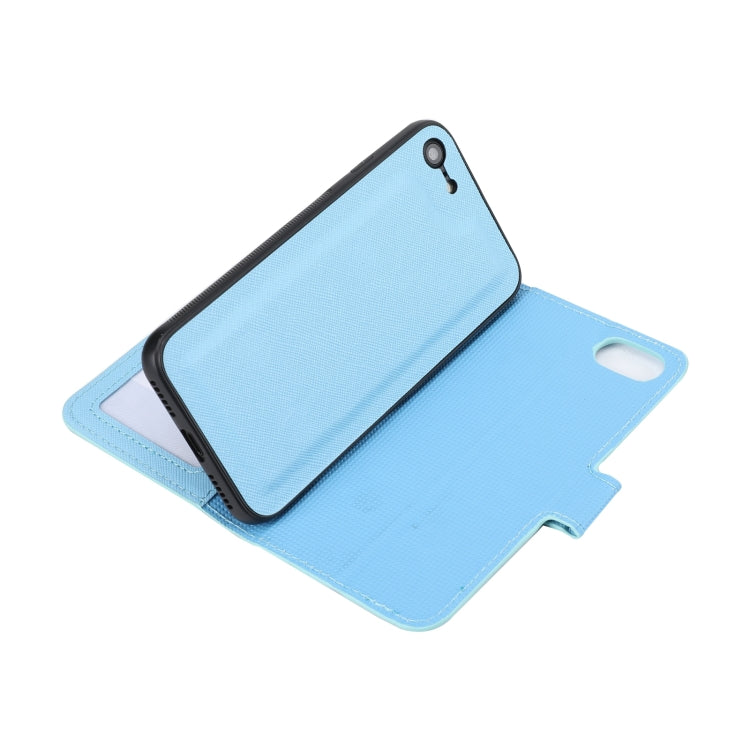 For iPhone SE 2022 / SE 2020 / 8 / 7 Cross Texture Detachable Leather Phone Case