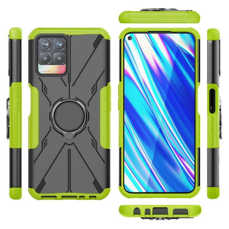 For OPPO Realme 8i Armor Bear Shockproof PC + TPU Protective Phone Case with Ring Holder