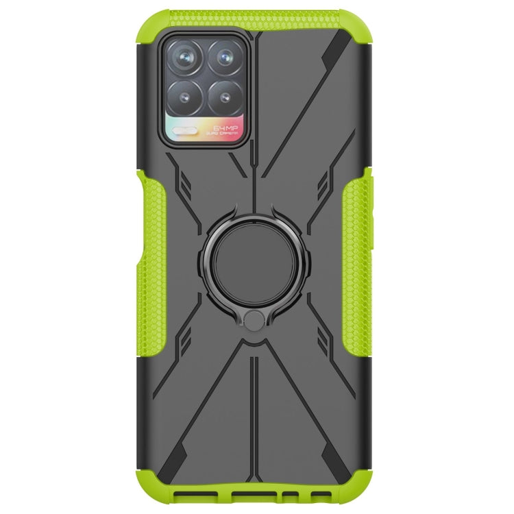 For OPPO Realme 8i Armor Bear Shockproof PC + TPU Protective Phone Case with Ring Holder