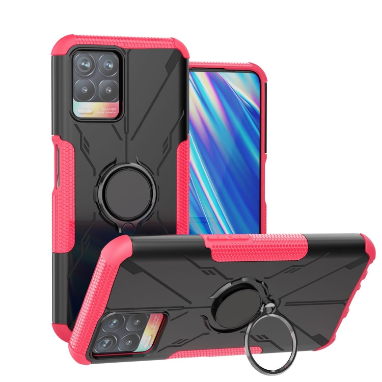For OPPO Realme 8i Armor Bear Shockproof PC + TPU Protective Phone Case with Ring Holder
