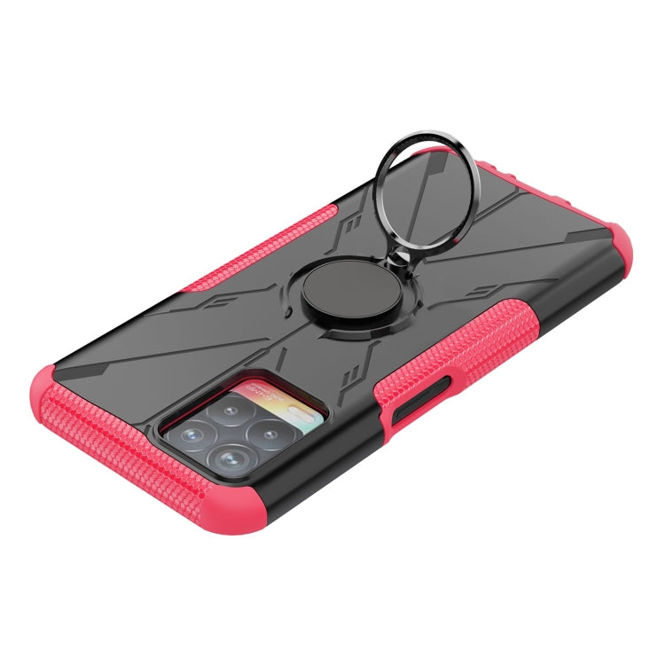 For OPPO Realme 8i Armor Bear Shockproof PC + TPU Protective Phone Case with Ring Holder