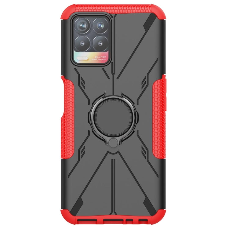 For OPPO Realme 8i Armor Bear Shockproof PC + TPU Protective Phone Case with Ring Holder